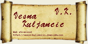 Vesna Kuljančić vizit kartica